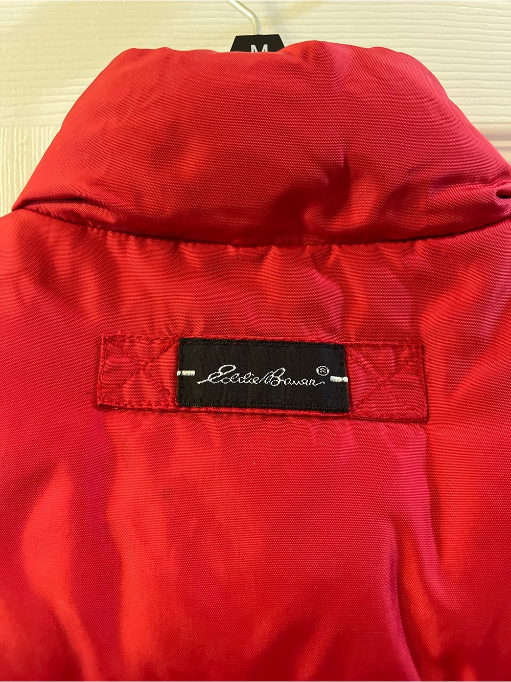 Eddie Bauer Red Puffer Goose  Down Vest - Picture 8 of 14